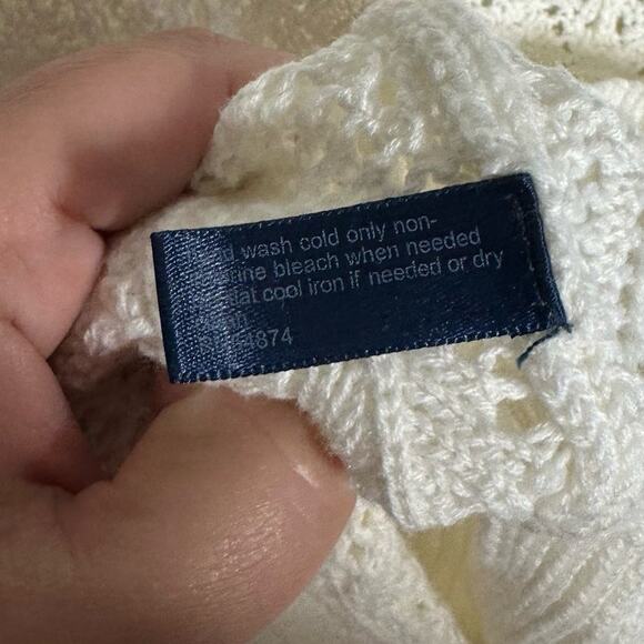 Eloquii Women's White Crochet Knit Tank Top Size 14/16 Sleeveless Summer Resort - Picture 6 of 6